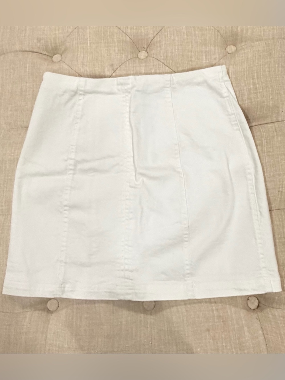 Girls Classic White Altered State Denim Mini Skirt Sz M Like New